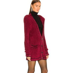 NWT-Ronny Kobo Laban Knit Cardigan in Port & Black